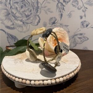 Elegant Multi-Stone Bangle Bracelet